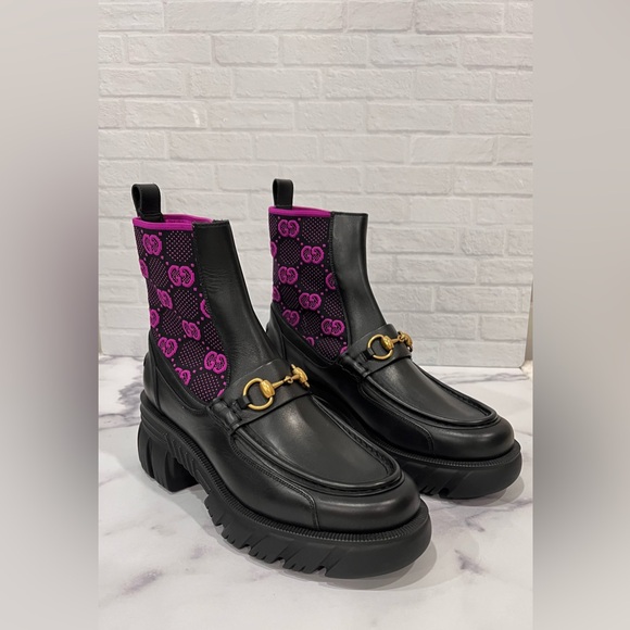 Gucci Horsebit GG Ankle Boots - Picture 4 of 4